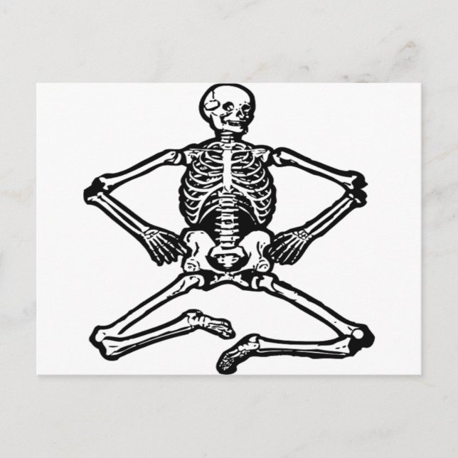 Carte Postale Squelette noir (Devant)