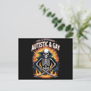 Carte Postale Squelette Pas Cool Et Mystérieux Autiste Gay