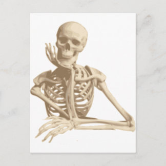 Carte Postale Squelette réfléchi