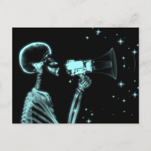 Carte Postale Squelette X-Ray Big Faire-part - Turquoise