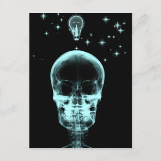 Carte Postale Squelette X-Ray pour une idée brillante - Turquois