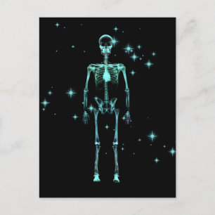 Carte Postale Squelette X-Ray Sparkling - Turquoise