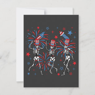 Carte Postale Squelettes dansants du 4 juillet