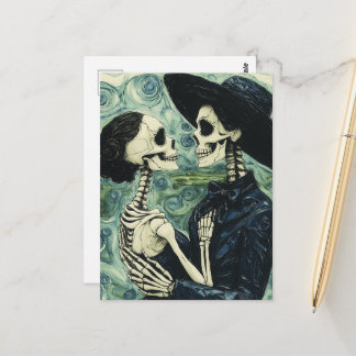 Carte Postale Squelettes Danse