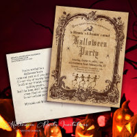 Squelettes Danseurs Soirée Halloween Vintage Gothi
