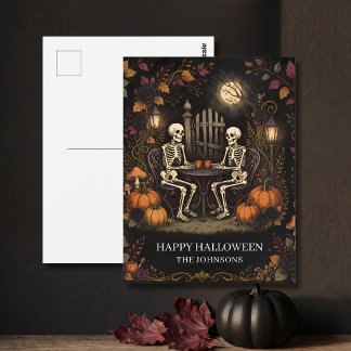 Carte Postale Squelettes Soirée d'Halloween