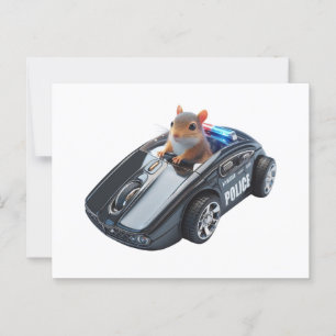 Carte Postale Squirrel Cop in Action : Arrêtez ou je vous clique