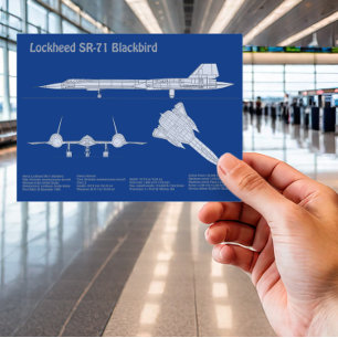 Carte Postale SR-71 Blackbird - Plan directeur de l'avion ABD