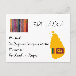 Carte Postale Sri Lanka