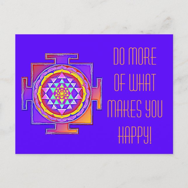 Carte Postale Sri Yantra - Conception du symbole de l'hindouisme (Devant)