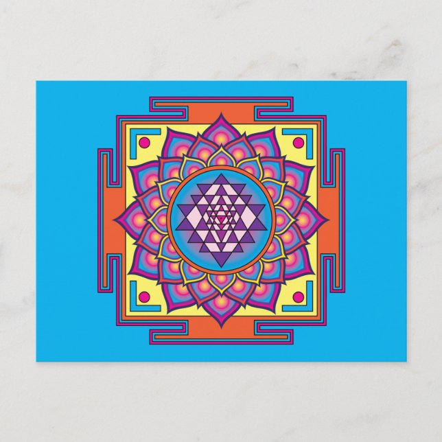 Carte Postale Sri Yantra Mandala (Devant)