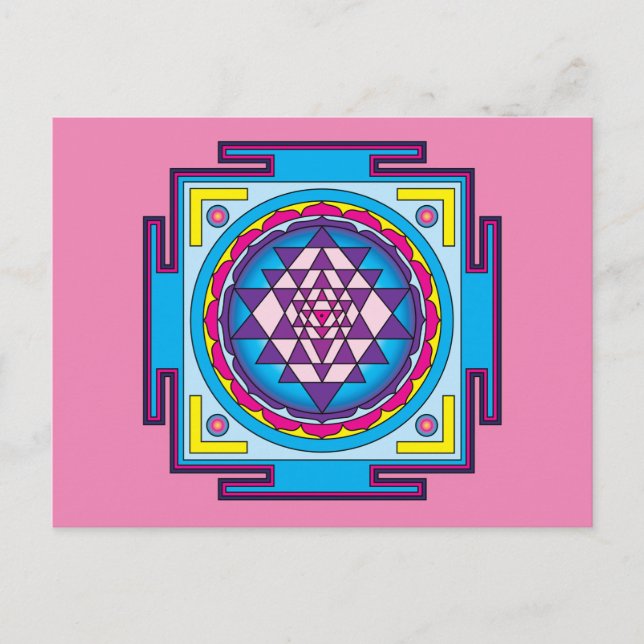 Carte Postale Sri Yantra Mandala (Devant)