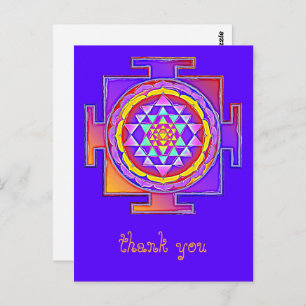 Carte Postale Sri Yantra - Symbole hindouiste Design 1