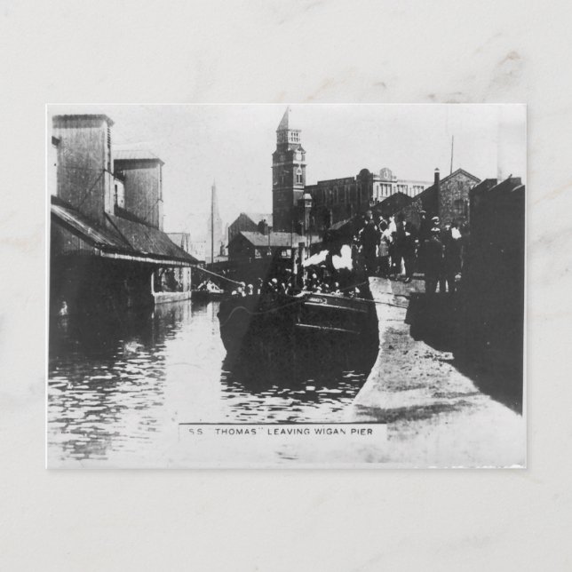 Carte Postale SS Thomas quittant Wigan Pier (Devant)