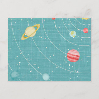 CARTE POSTALE SSP CARTOON ENFANTS SYSTÈME SOLAIRE PAPIER PLANÈTE