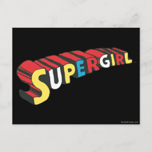 Carte Postale SSupergirl Colorful  Logo