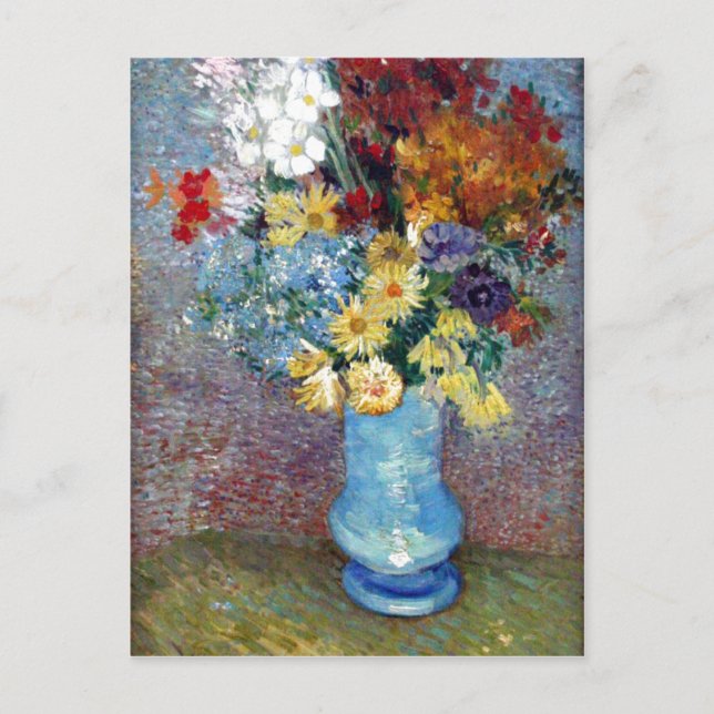 Carte Postale ? sszefoglal ? Fleurs de description dans un vase (Devant)