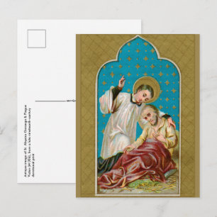 Carte postale St. Aloysius & victime de la peste (