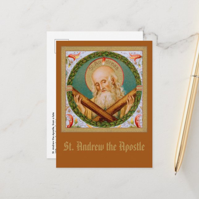 Carte postale St. Andrew l'apôtre (JMAS 02) (Devant/Arrière en situation)