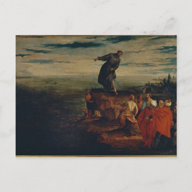 Carte Postale St. Anthony Preaching to the Fish, c.1580 (Devant)