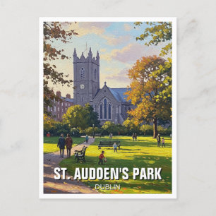 Carte Postale St. Audoen’s Park Dublin Irlande Travel