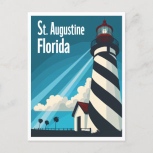 Carte Postale St Augustine FL - Phare sur l'île d'Anastasia
