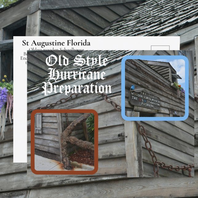Carte Postale St Augustine FL Vieille École en Bois (Créateur téléchargé)