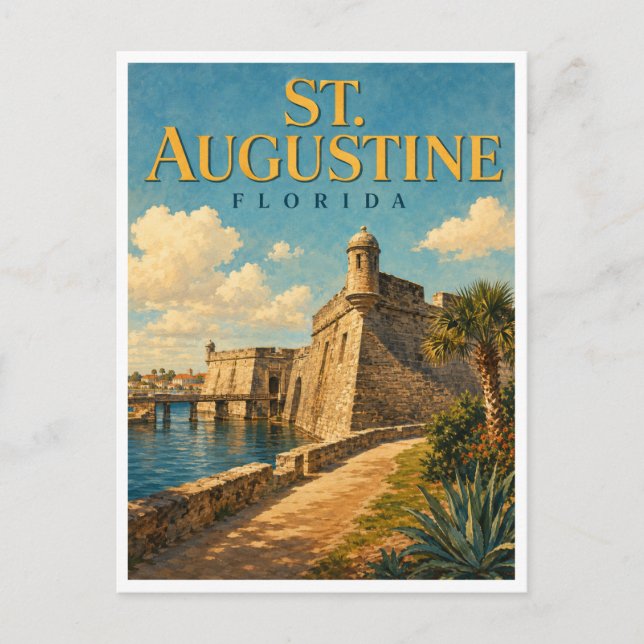 Carte Postale St. Augustine Floride Castillo GeoSaga (Devant)
