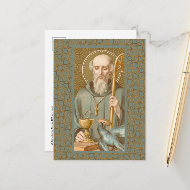 Carte Postale St. Benoît de Nursie (JM 07) (Devant/Arrière en situation)