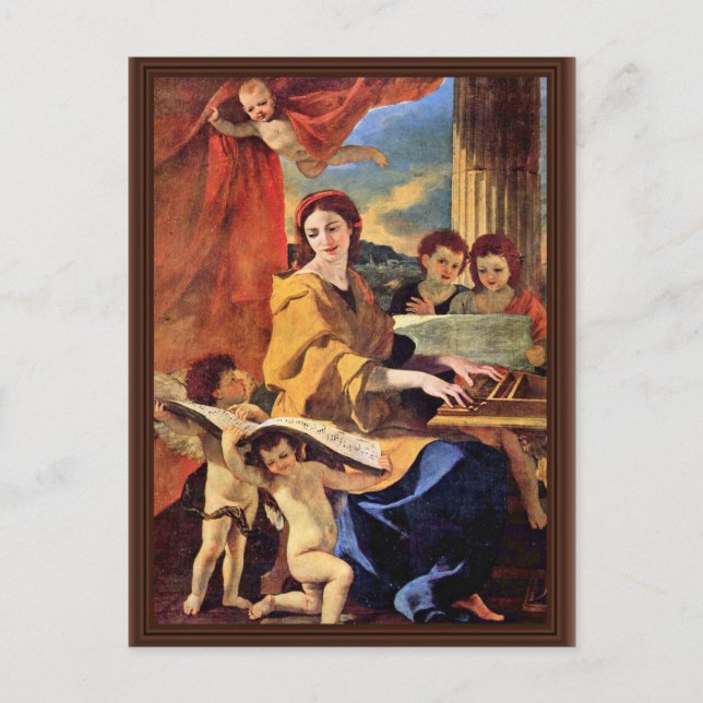 Carte Postale St. Cecilia By Poussin Nicolas (Meilleure Qualité) (Devant)