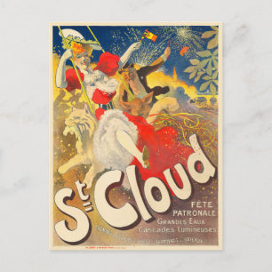 Carte Postale St Cloud Fête Patronale France Poster vintage 1895