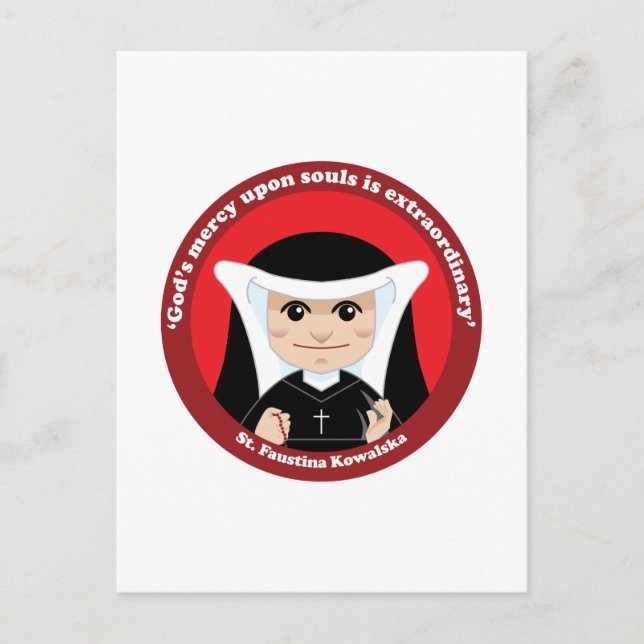 Carte Postale St. Faustina Kowalska (Devant)