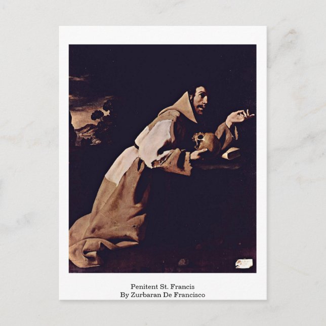 Carte Postale St. Francis pénitent Par Zurbaran De Francisco (Devant)