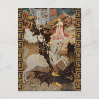 Carte Postale St. George and The Dragon by Bernat Martorell