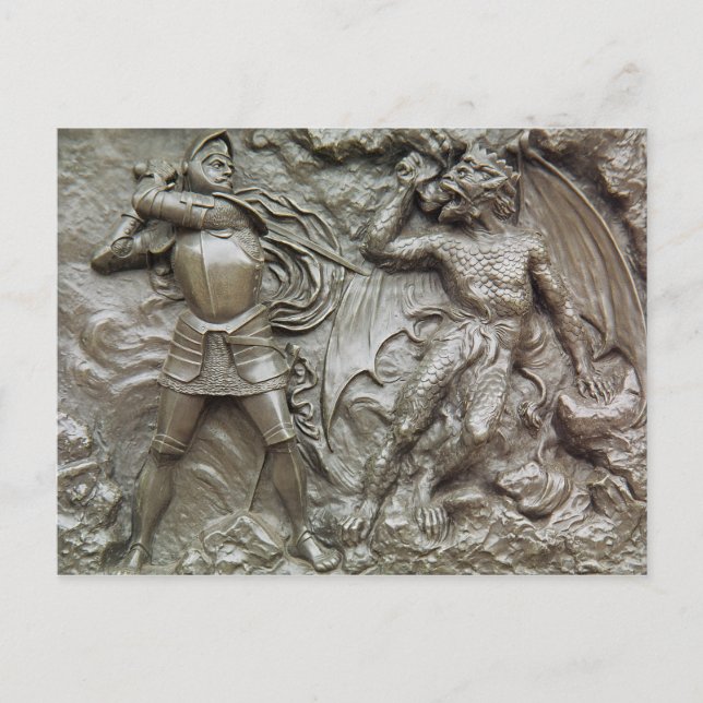 Carte Postale St. George Combattre le dragon (Devant)