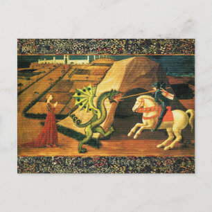 CARTE POSTALE ST. GEORGE, DRAGON ET PRINCESS