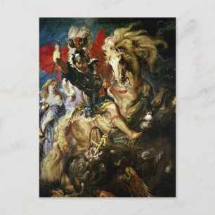 Carte Postale St. George et le Dragon, vers 1606