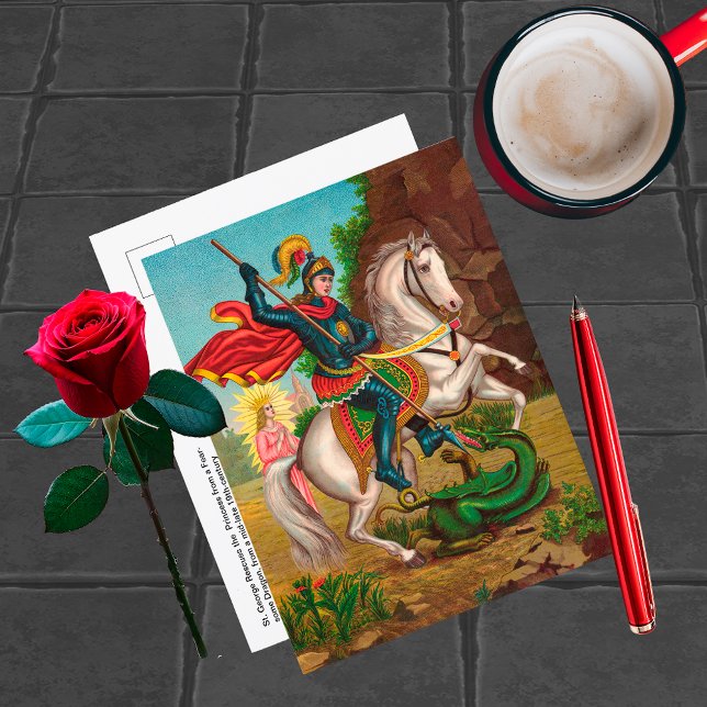 Carte Postale St. George Secourt la princesse (Créateur téléchargé)