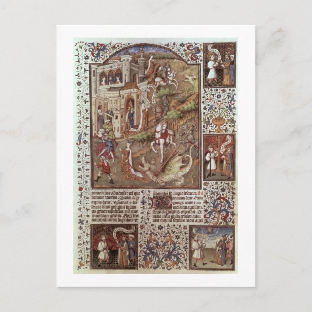 Carte Postale St George tuant des dragons (Devant)