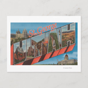 Carte Postale St. George, Utah - Scènes de grandes lettres