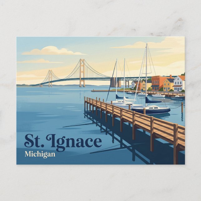 Carte Postale St. Ignace États-Unis (Devant)