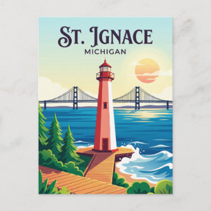 Carte Postale St. Ignace États-Unis