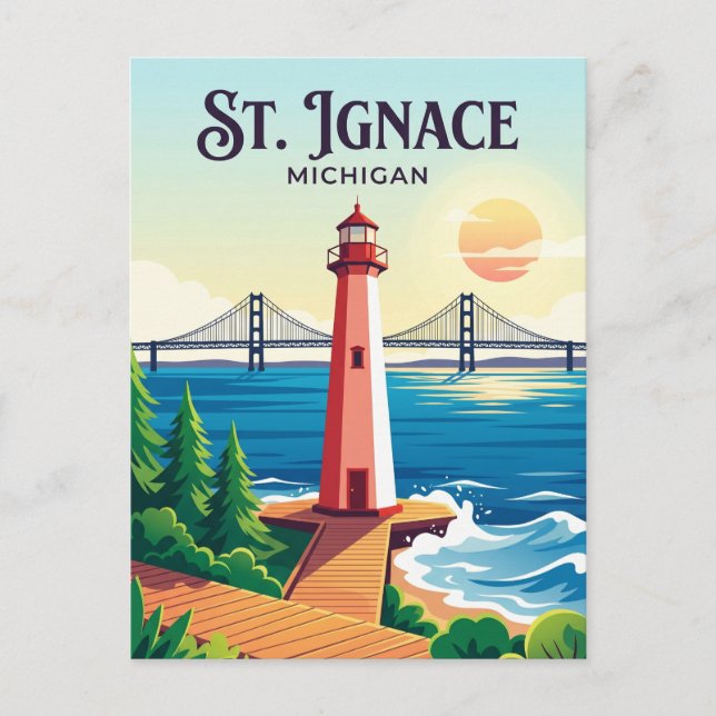 Carte Postale St. Ignace États-Unis (Devant)