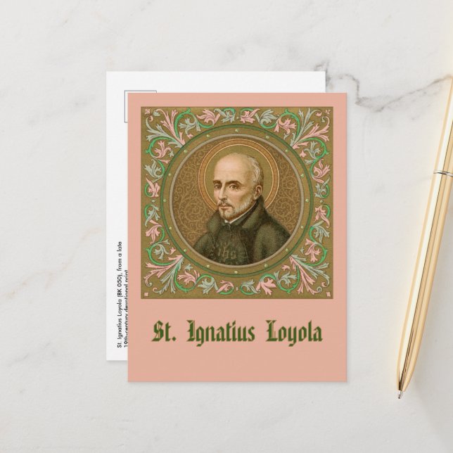 Carte Postale St. Ignace Loyola (BK 050) (Style 2) (Devant/Arrière en situation)