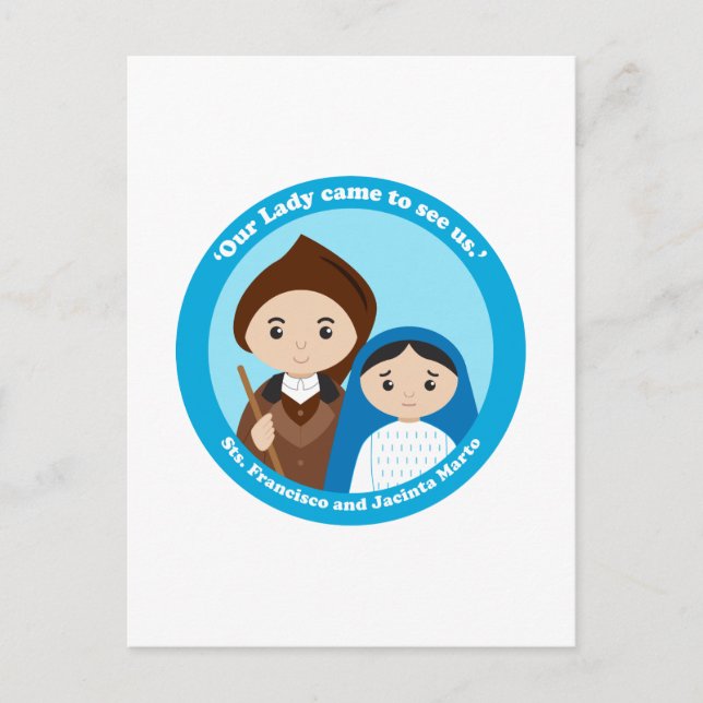 Carte Postale St. Jacinta et St. Francisco Marto (Devant)