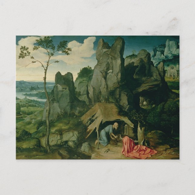 Carte Postale St. Jerome in the Desert (oil on panel) (Devant)