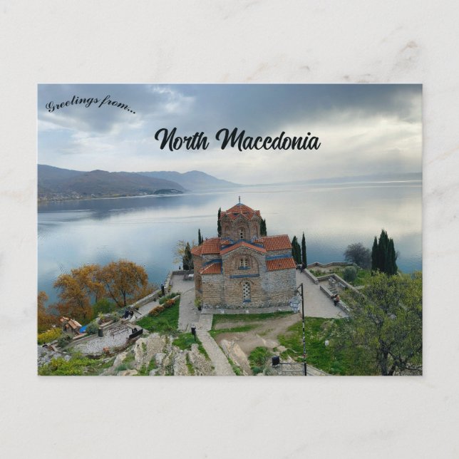 Carte Postale St John at Kaneo in Ohrid North Macedonia (Devant)