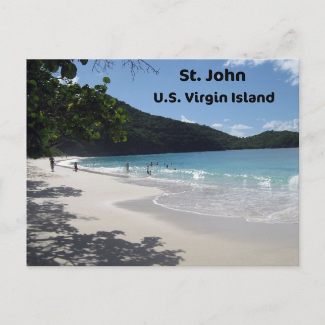 Carte Postale St. John, Ile Vierge des États-Unis (Devant)
