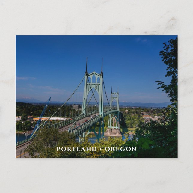 Carte Postale St Johns Bridge | Portland Oregon (Devant)