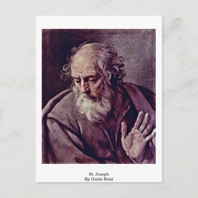 Carte Postale St. Joseph Par Guido Reni (Devant)